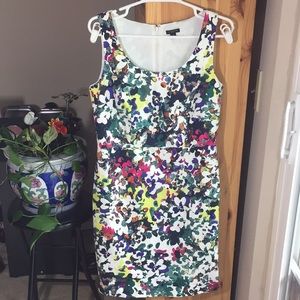 Ann Taylor Floral Sleeveless Sheath Dress Size 6